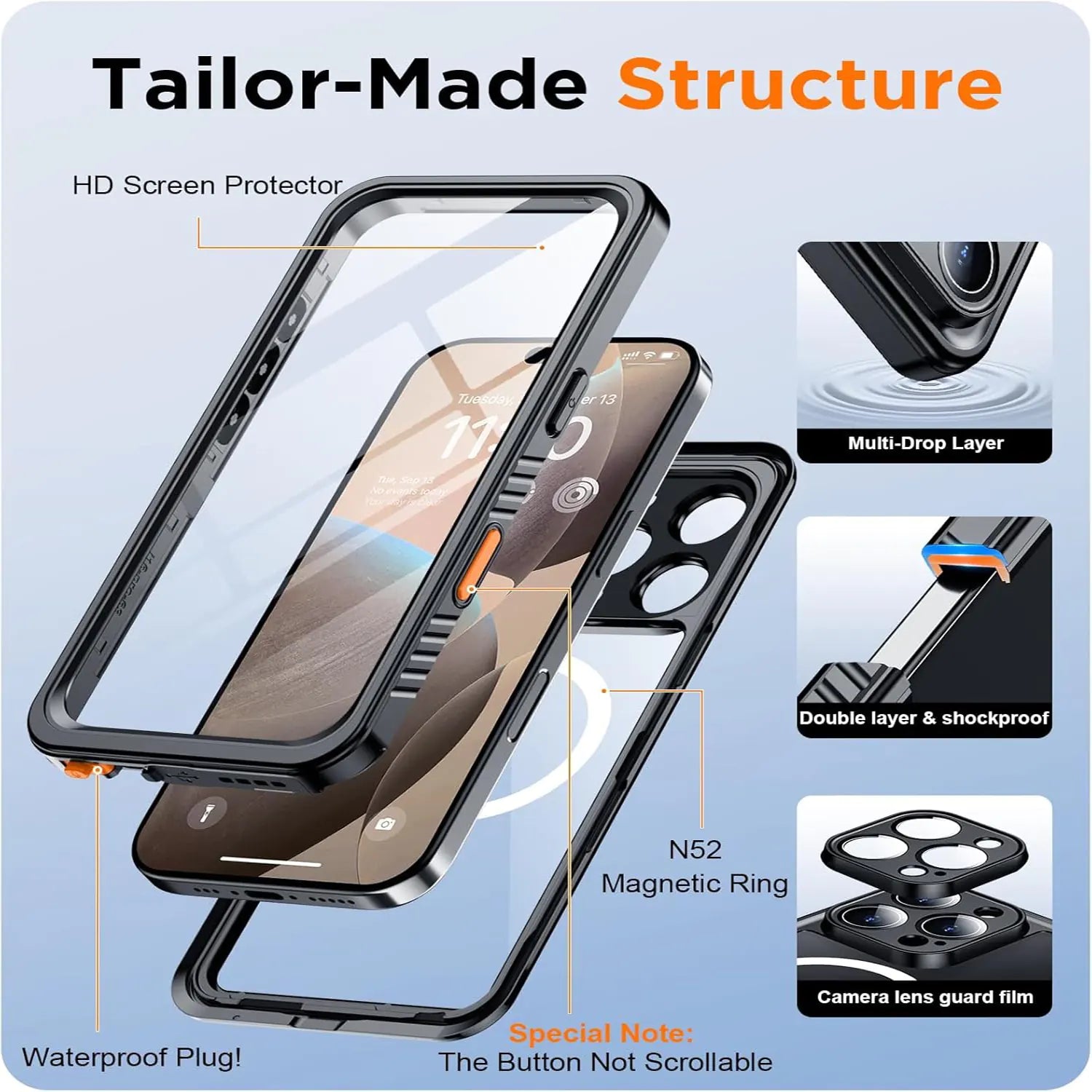 iPhone 16 Pro Full-Body Waterproof Lifeproof MagSafe Case