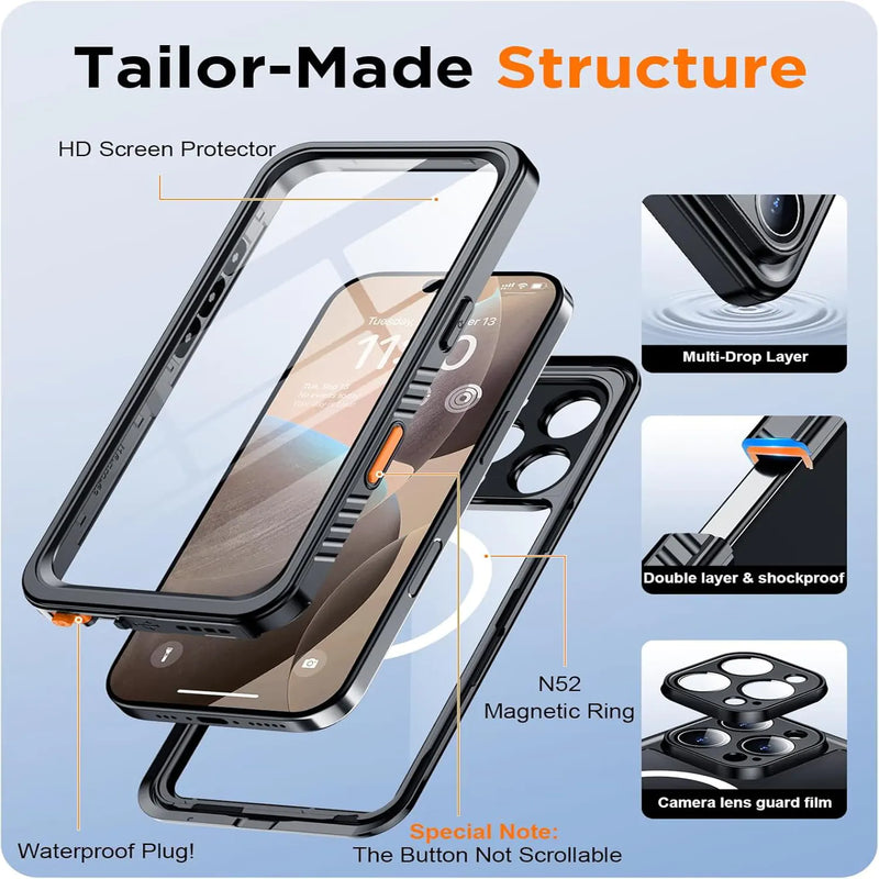 iPhone 16 Pro Full-Body Waterproof Lifeproof MagSafe Case