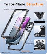 iPone 16 lifeproof full-Boday Waterproof magsafe wireless charging case