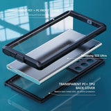 Samsung S22 Ultra IP68 Waterproof Phone Case With Transparent Front And Back Cover
