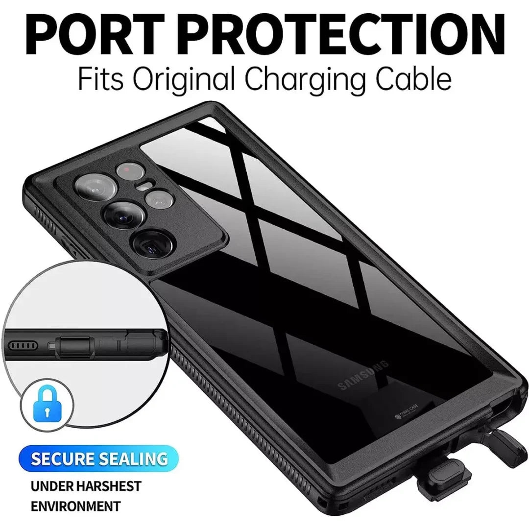 Samsung S22 Ultra IP68 Waterproof, Shockproof, Dustproof, Premium Quality Rugged Case - Supports