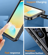 Samsung Galaxy S24 FE Full Body Waterproof Shockproof Lifeproof Case - Charging, Button, Finger Fast Response