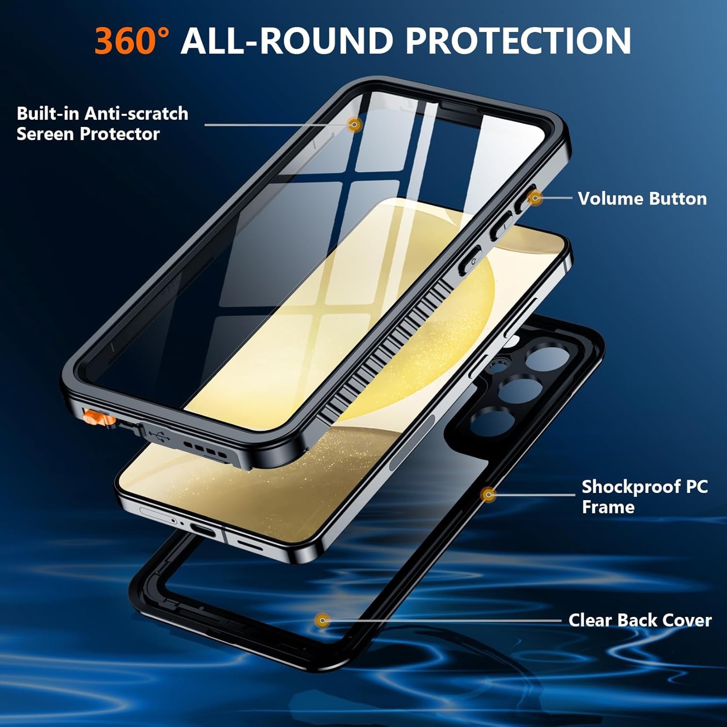 Samsung S25 Waterproof Lifeproof Dustproof Magsafe case 360 Degree All round protection