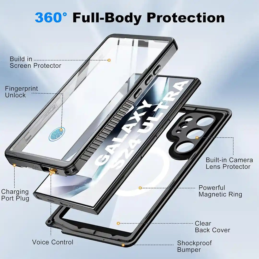 Samsung S24 Ultra Full-Body ip68 Waterproof MagSafe Cases
