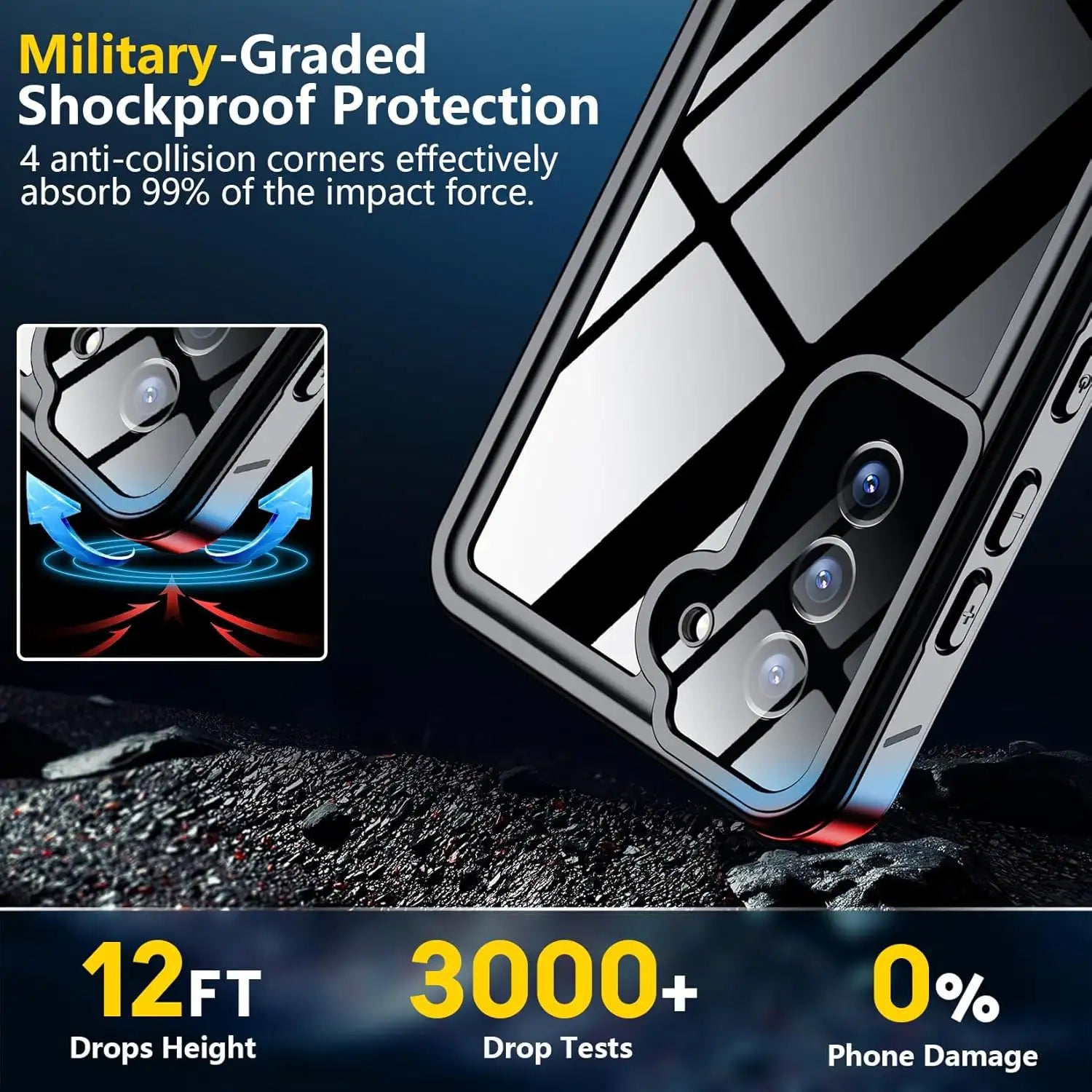 Samsung Galaxy S21 FE Full Body Waterproof Shockproof Lifeproof Case Dropprotection