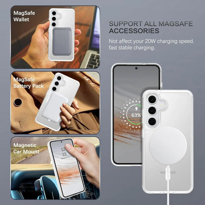 Samsung S25 Case Clear, [Compatible with Magsafe][Military-Grade 1833