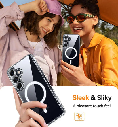 Samsung S25 Plus Case Clear, [Compatible with Magsafe] Shockproof