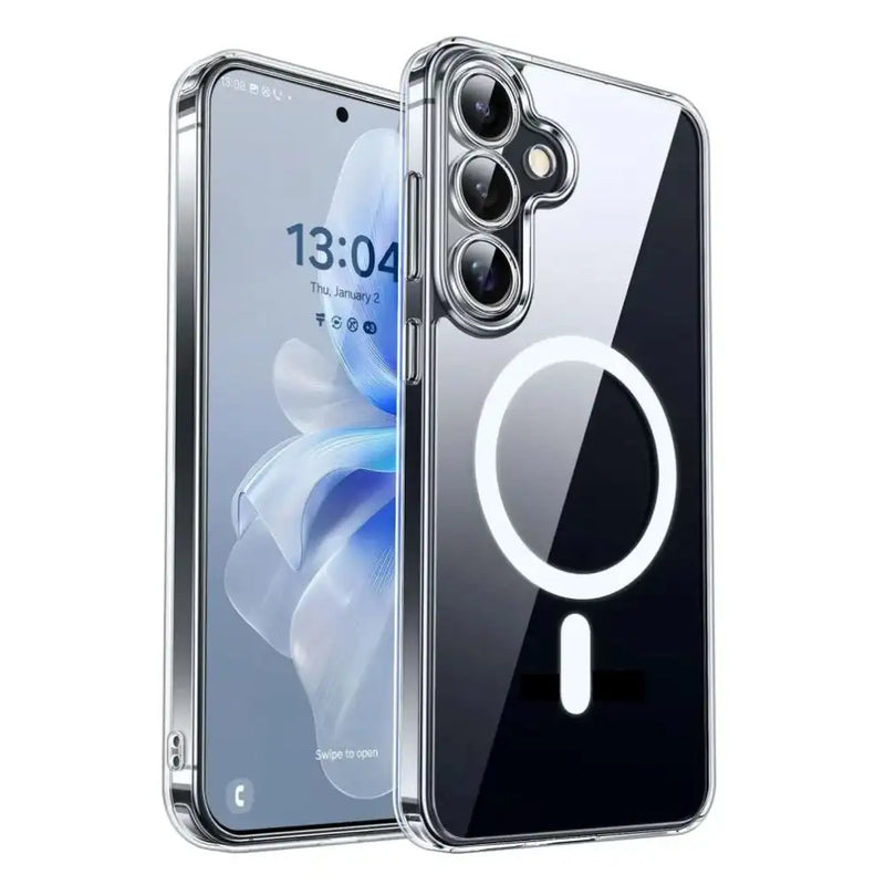 Samsung S25 Plus Case Clear, [Compatible with Magsafe][Military-Grade Protection] Shockproof