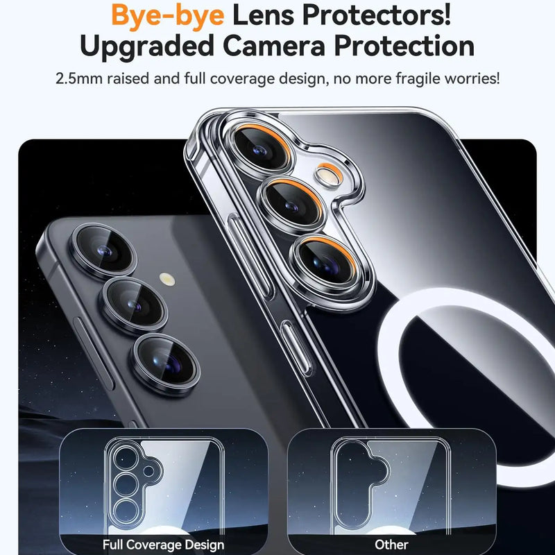 Samsung S25 Plus Case Clear, [Compatible with Magsafe][Military-Grade