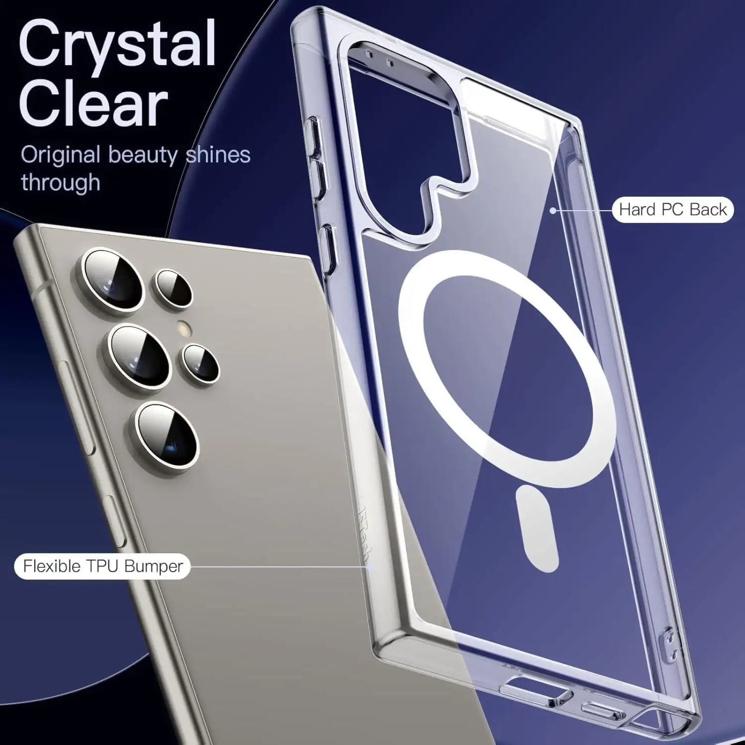 Samsung S25 Plus Case Clear, [Compatible with Magsafe]
