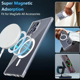 Samsung S25 Ultra Case Clear, [Compatible with Magsafe][Military-Grade Protection] Shockproof Slim Magnetic Case