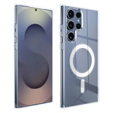 Samsung S25 Ultra Case Clear, [Compatible with Magsafe][Military-Grade Protection] Shockproof Slim Magnetic Phone Case Transparent