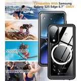 Galaxy S25 edge waterproof magsafe case rugged, dustprof & shockproof