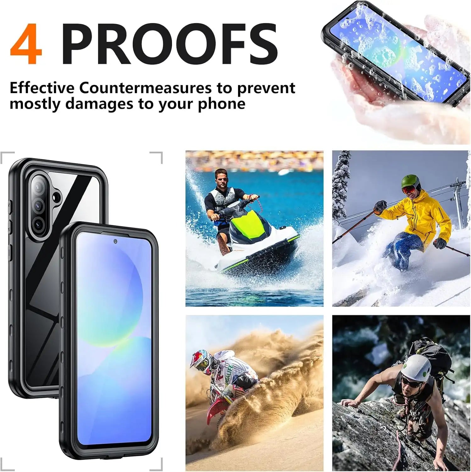 Samsung Galaxy A56 5G Waterproof Shockproof Lifeproof Full Body Case 4 Different Proofs