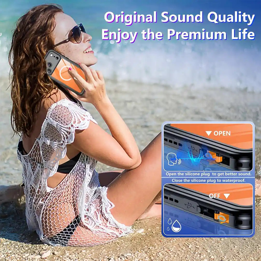 iPhone 17 Pro Max Waterproof Case sound plug
