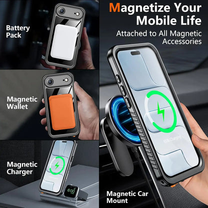 iPhone 17 Air Waterproof Shockproof Case wireless charging support Coral Case