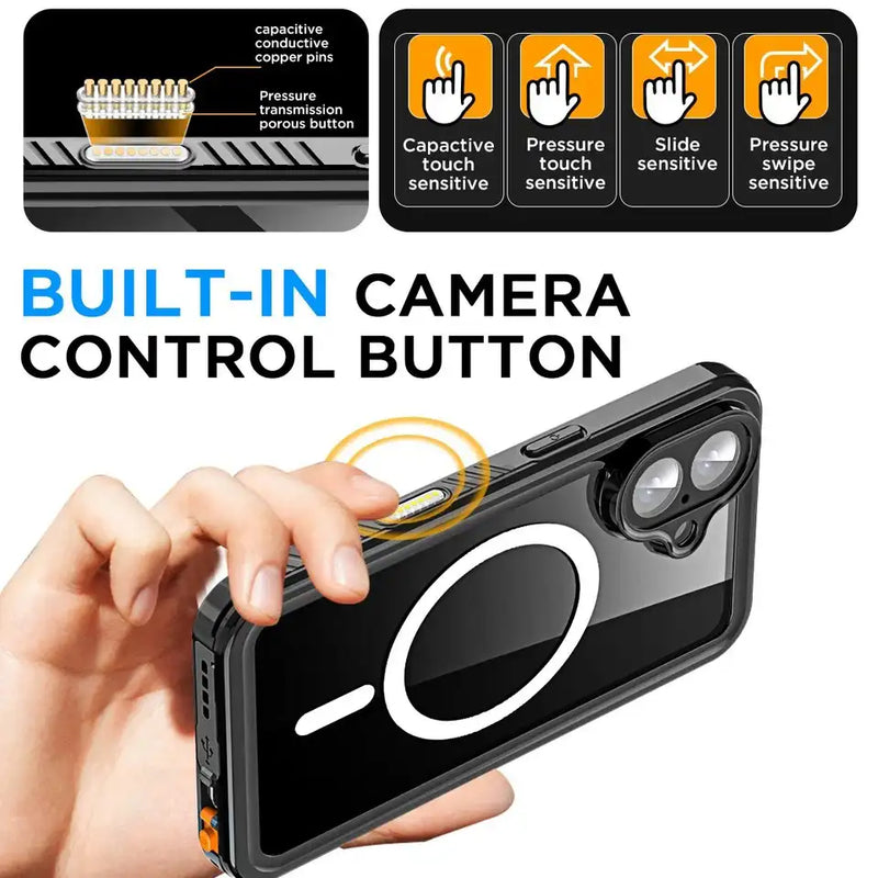 iPhone 17 Full Body Waterproof Case + MagSafe camera button