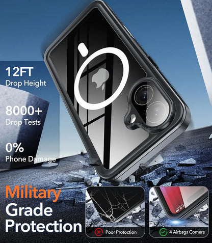 iPhone 17 Waterproof Shockproof Case Coral Case