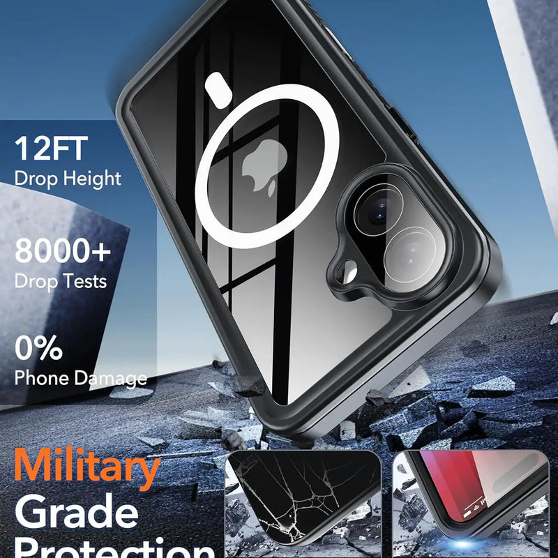 iPhone 17 Waterproof Shockproof Case Coral Case