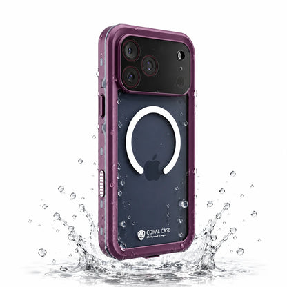 iPhone 17 Pro Max | Full Body Waterproof Burgundy Case