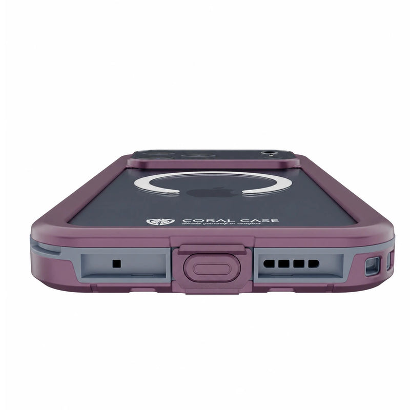 iPhone 17 Pro Max | Full Body Waterproof Burgundy Case