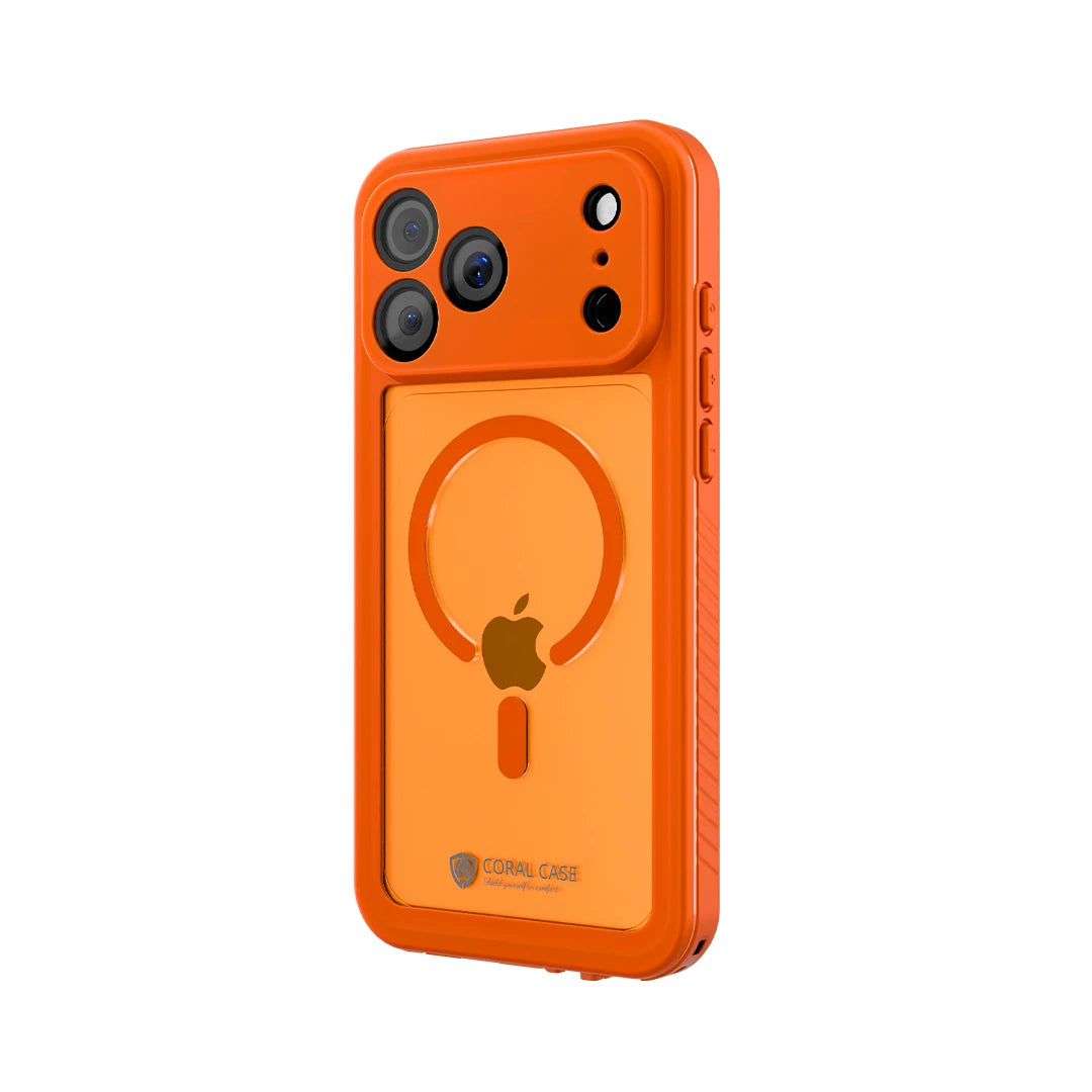 iPhone 17 Pro Max | Full Body Waterproof Orange Case