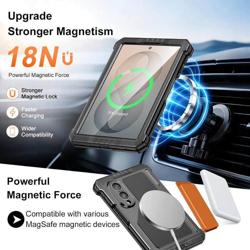 Galaxy Z Fold8 | Full Body Hard Shockproof Heavy Duty Military Grade Metal Case Armor Cover