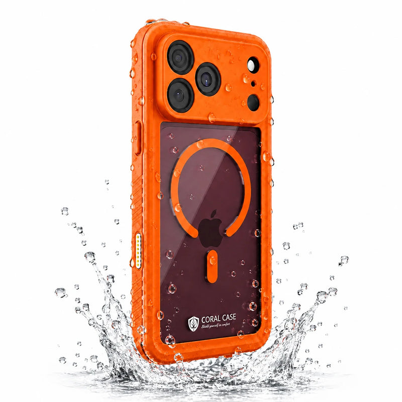 iPhone 18 Pro Max | Full Body Waterproof Orange Case